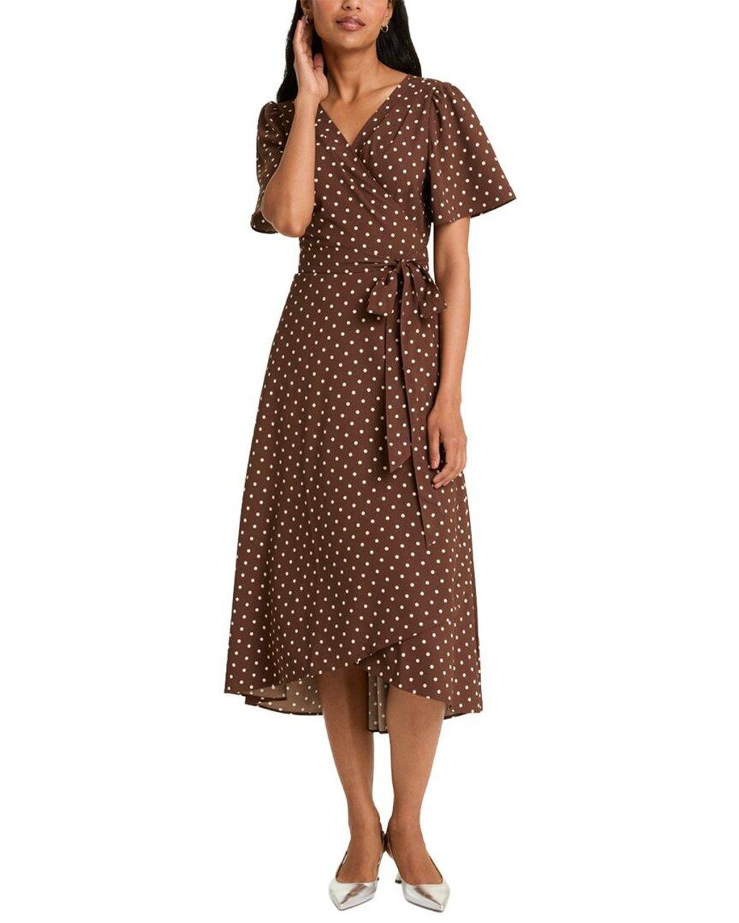 Draper James Brown Gigi Wrap Dress