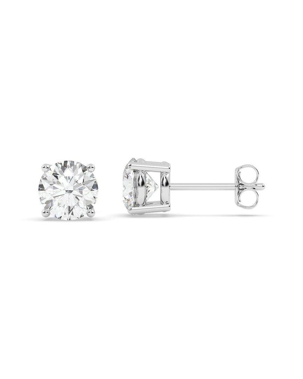 Lab Grown Diamonds Metallic 14K 1.50 Ct. Tw. Lab-Grown Diamond Earrings