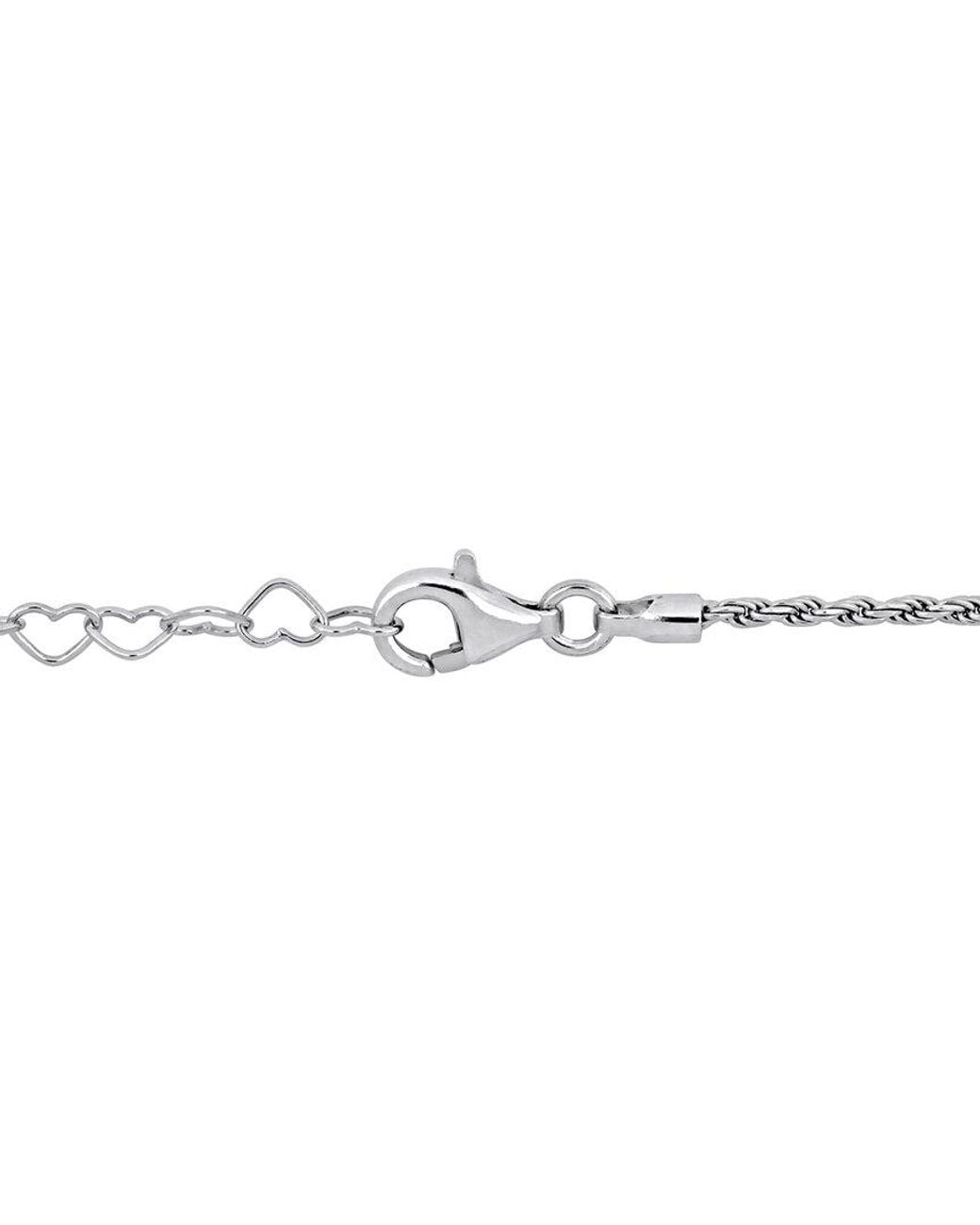 Italian Silver White Rope Chain Bracelet