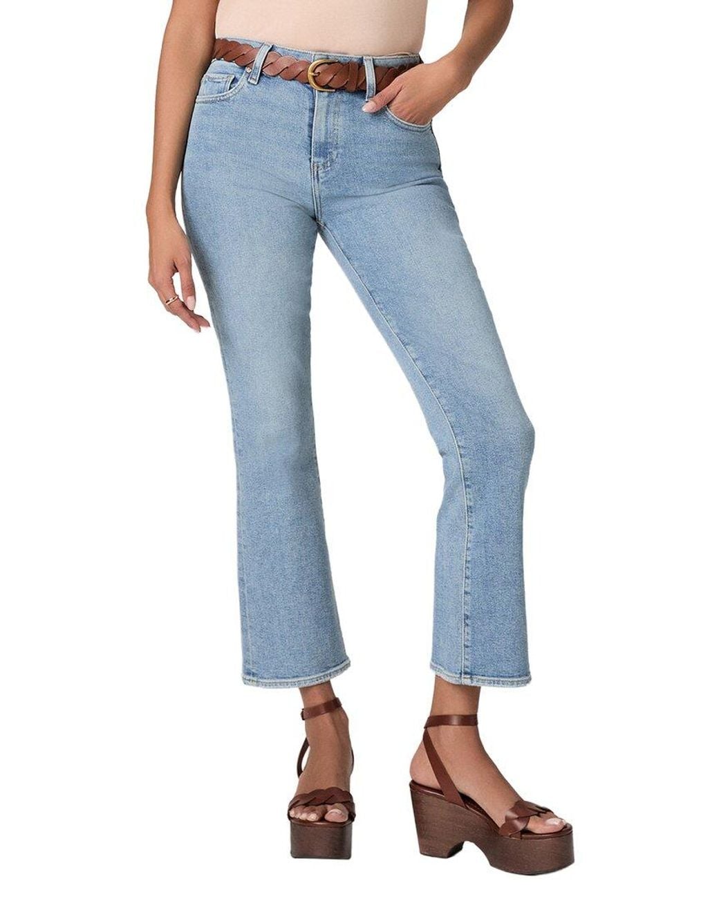 PAIGE Blue Mason Crop Bootcut Jean