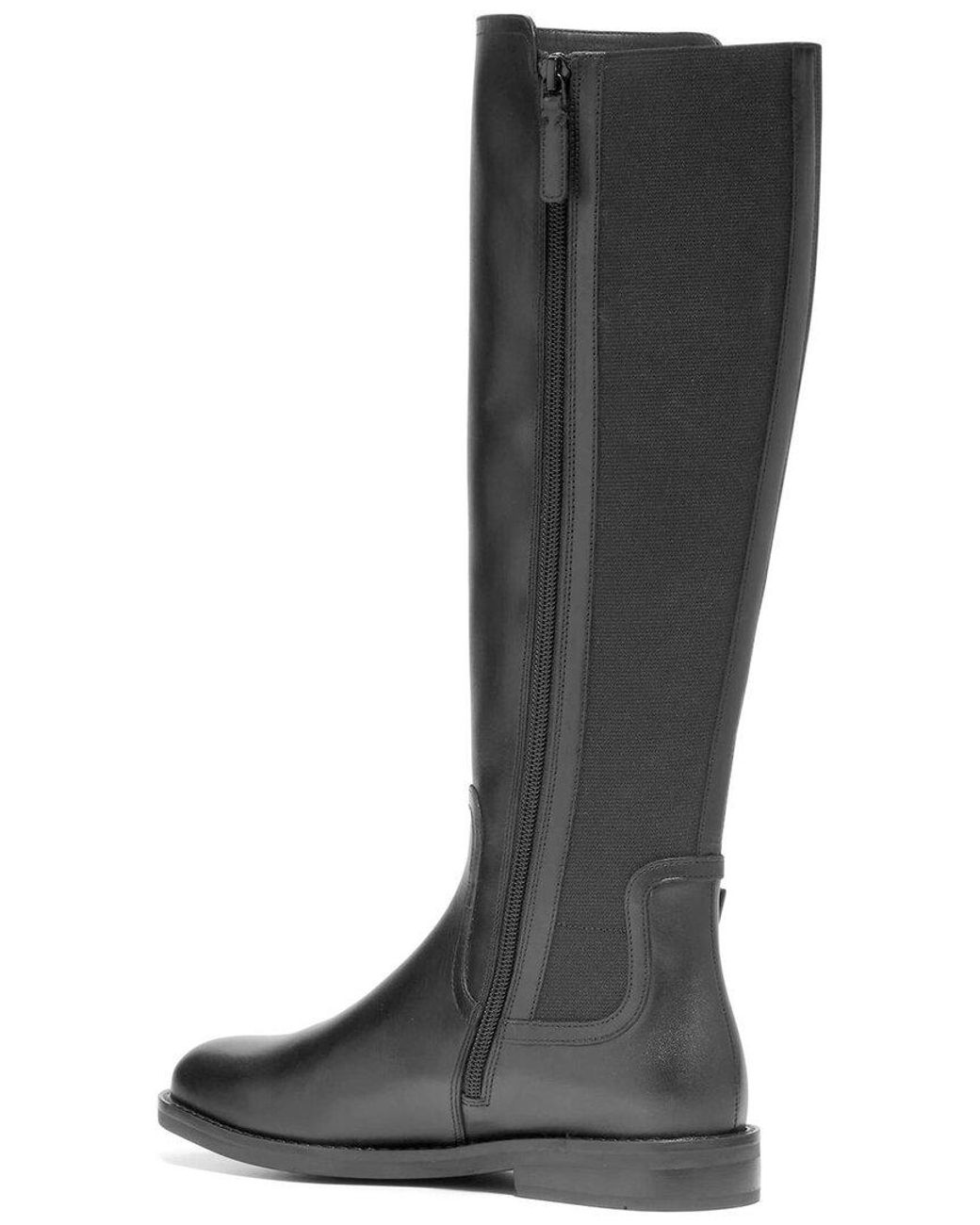 Cole Haan Black Celestina Riding Leather Boot