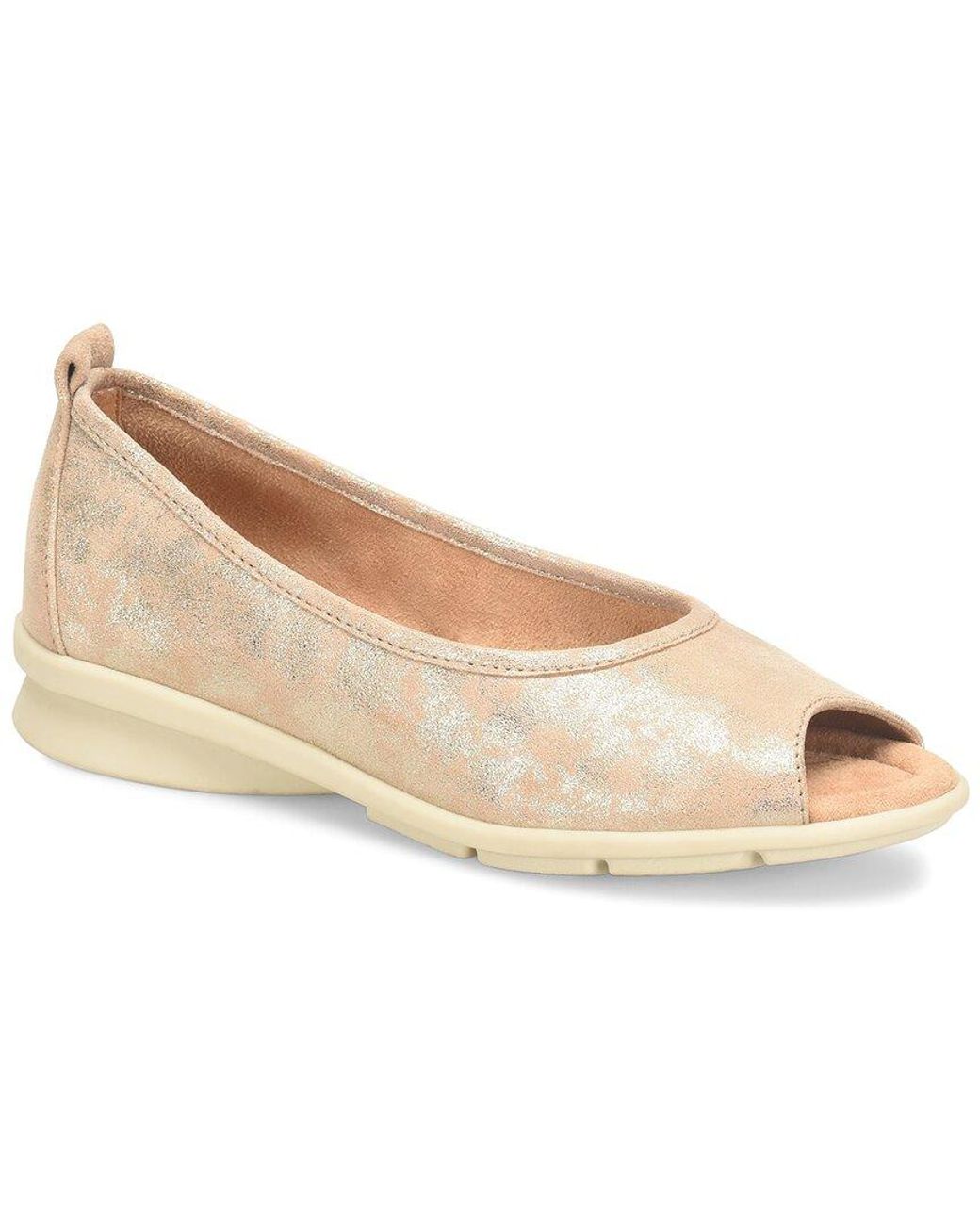 Comfortiva Natural Pratima Leather Flat