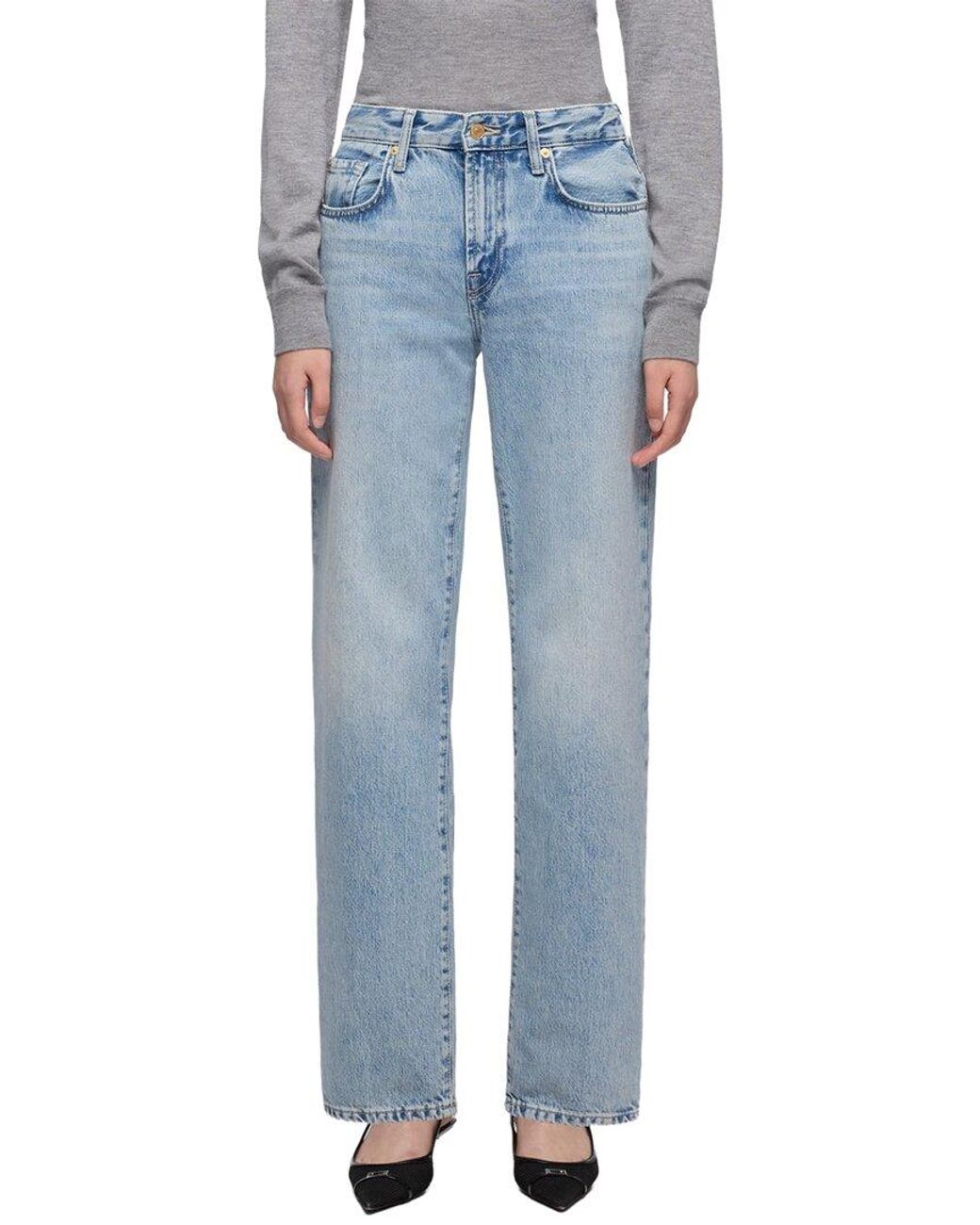 7 For All Mankind Blue Calie Straight September Straight Leg Jean