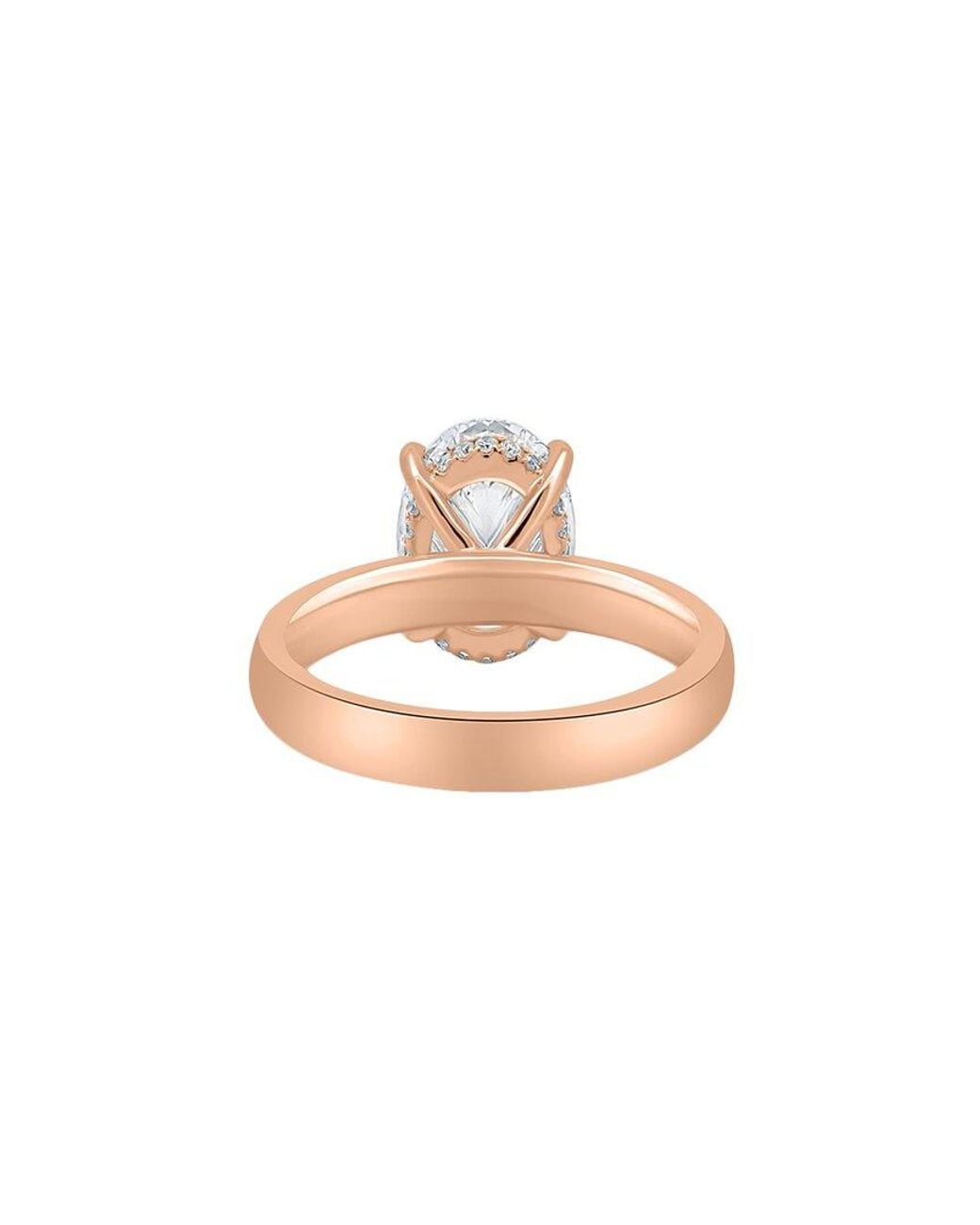 Lab Grown Diamonds White 14K Rose 4.00 Ct. Tw. Lab-Grown Diamond Ring