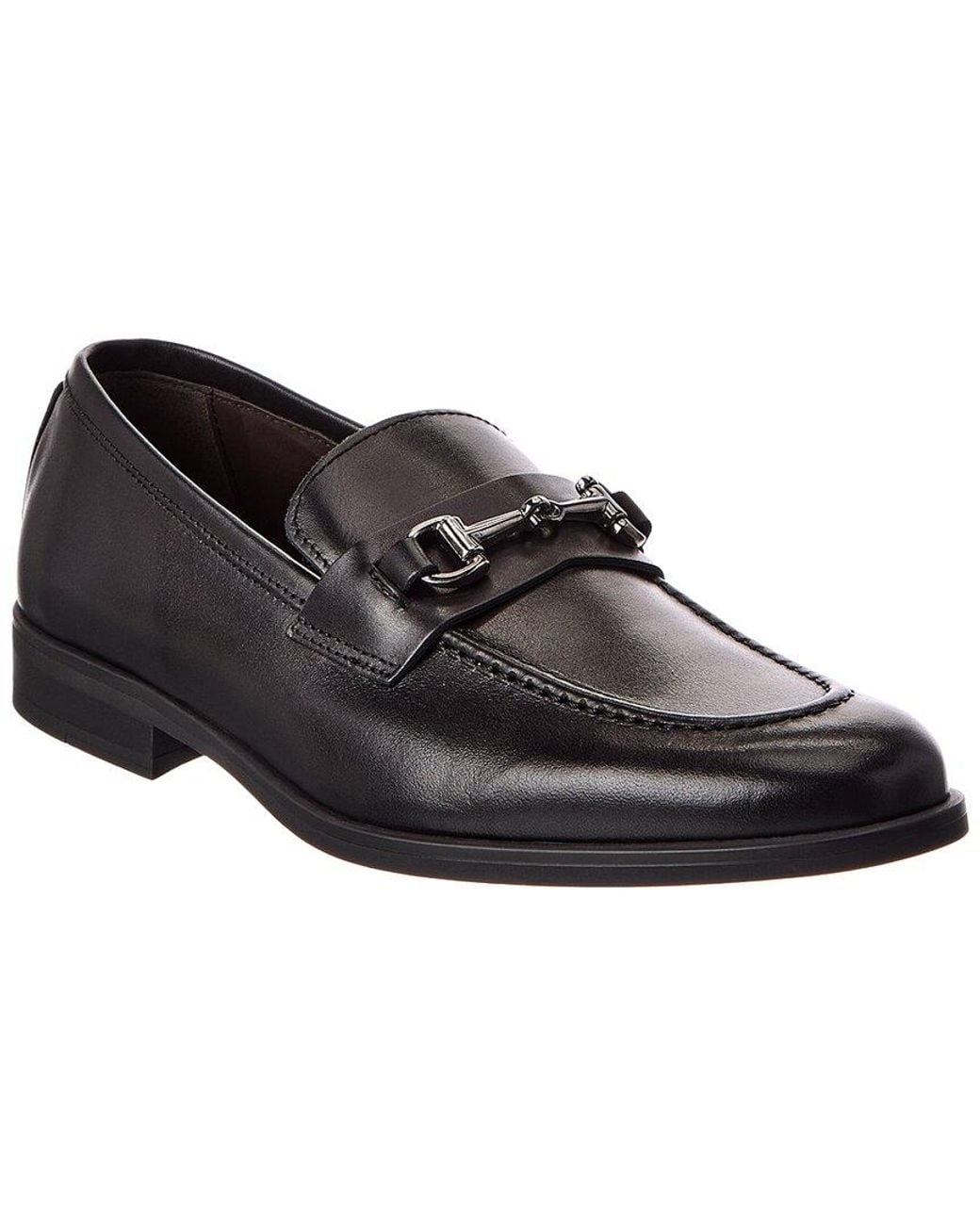 M by Bruno Magli Black Renato Bit Leather Loafer for men