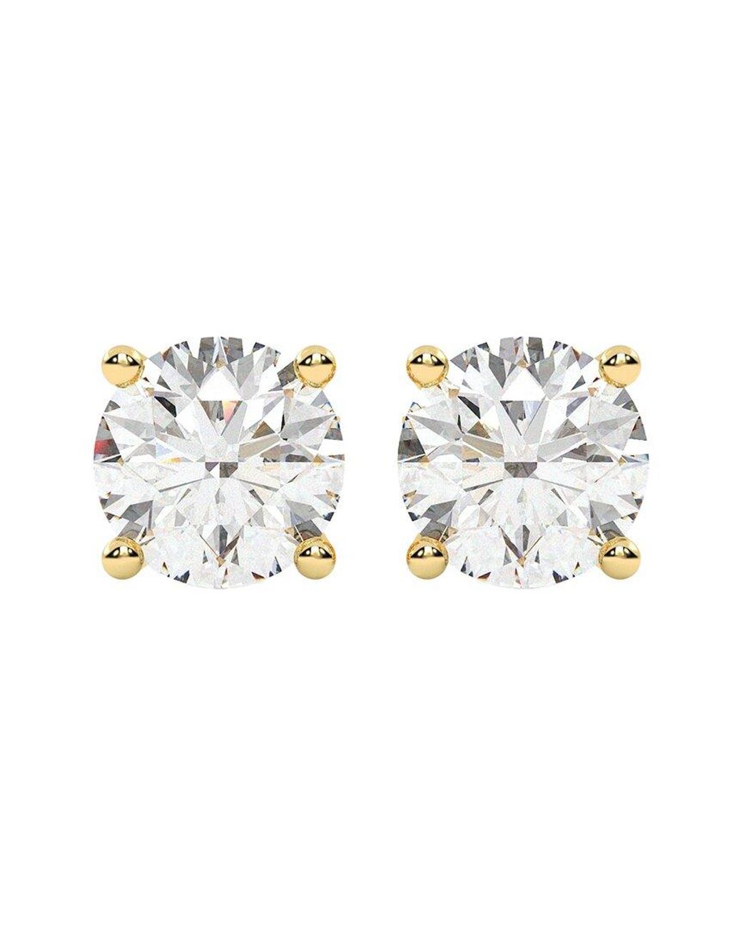 Diamond Select Cuts Metallic 14K 4.00 Ct. Tw. Diamond Earrings