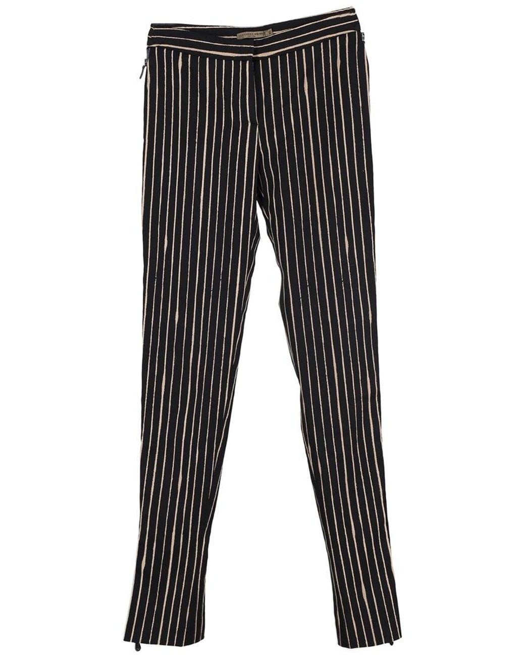 McQueen Black Striped Slim-Fit Trousers, Size It, (Authentic Pre-Loved)