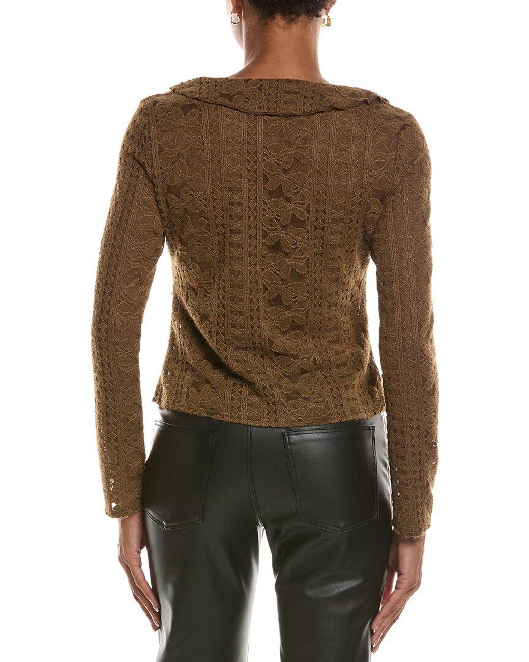 7 For All Mankind Brown Sweater Blouse