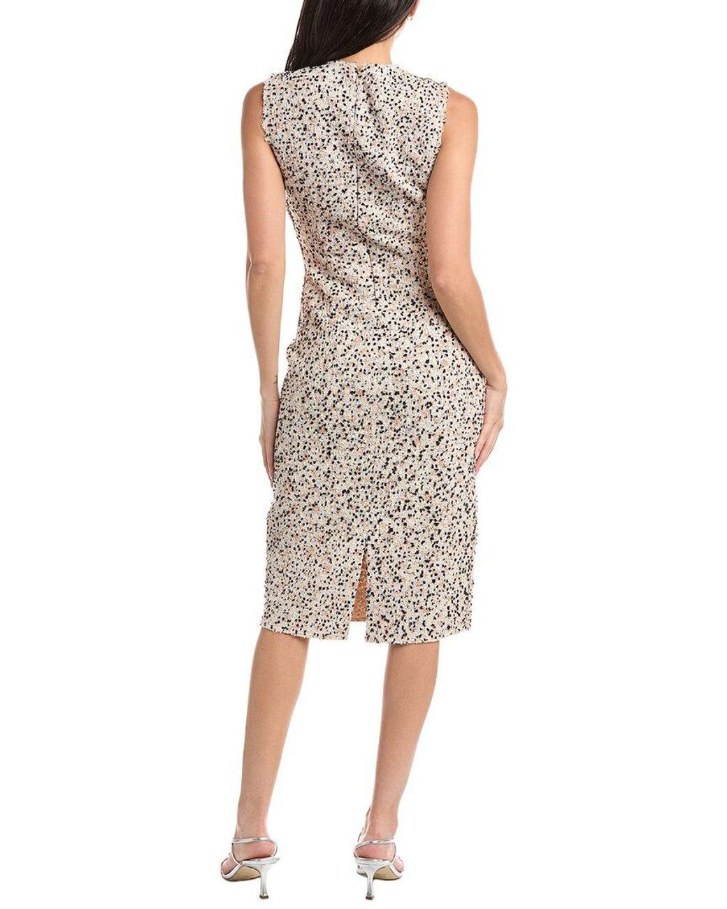 St. John Natural Tweed Midi Dress