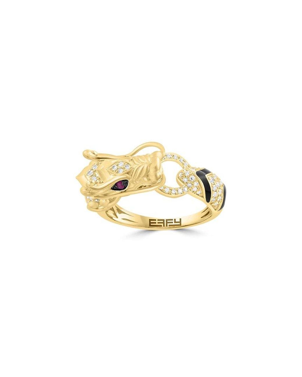 Effy Fine Jewelry Metallic 14K 0.26 Ct. Tw. Diamond & Ruby Ring