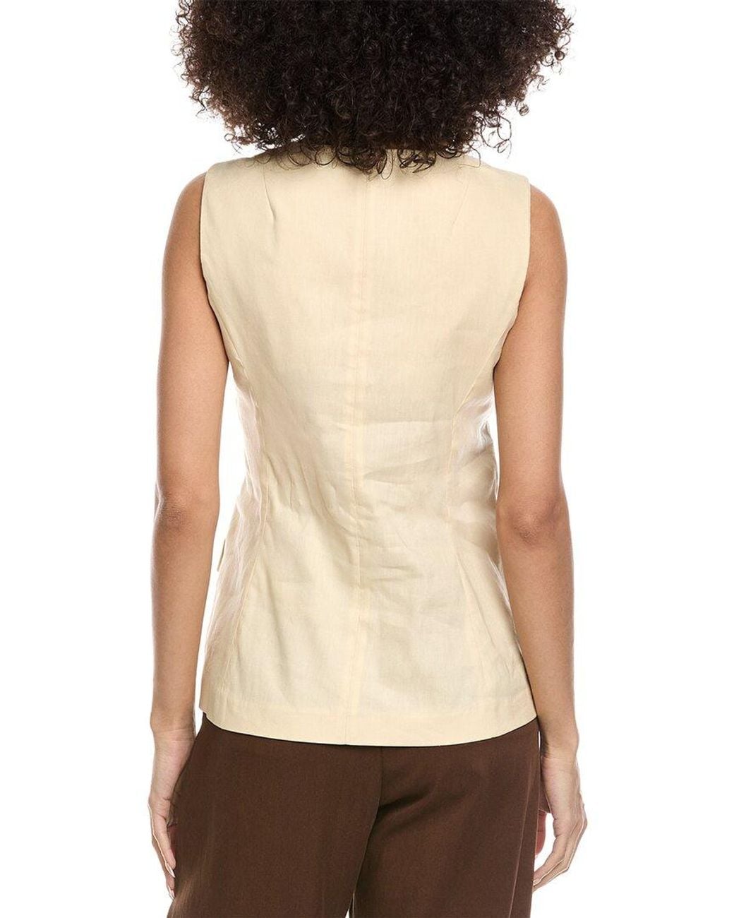 Rag & Bone Natural Slade Linen-Blend Vest