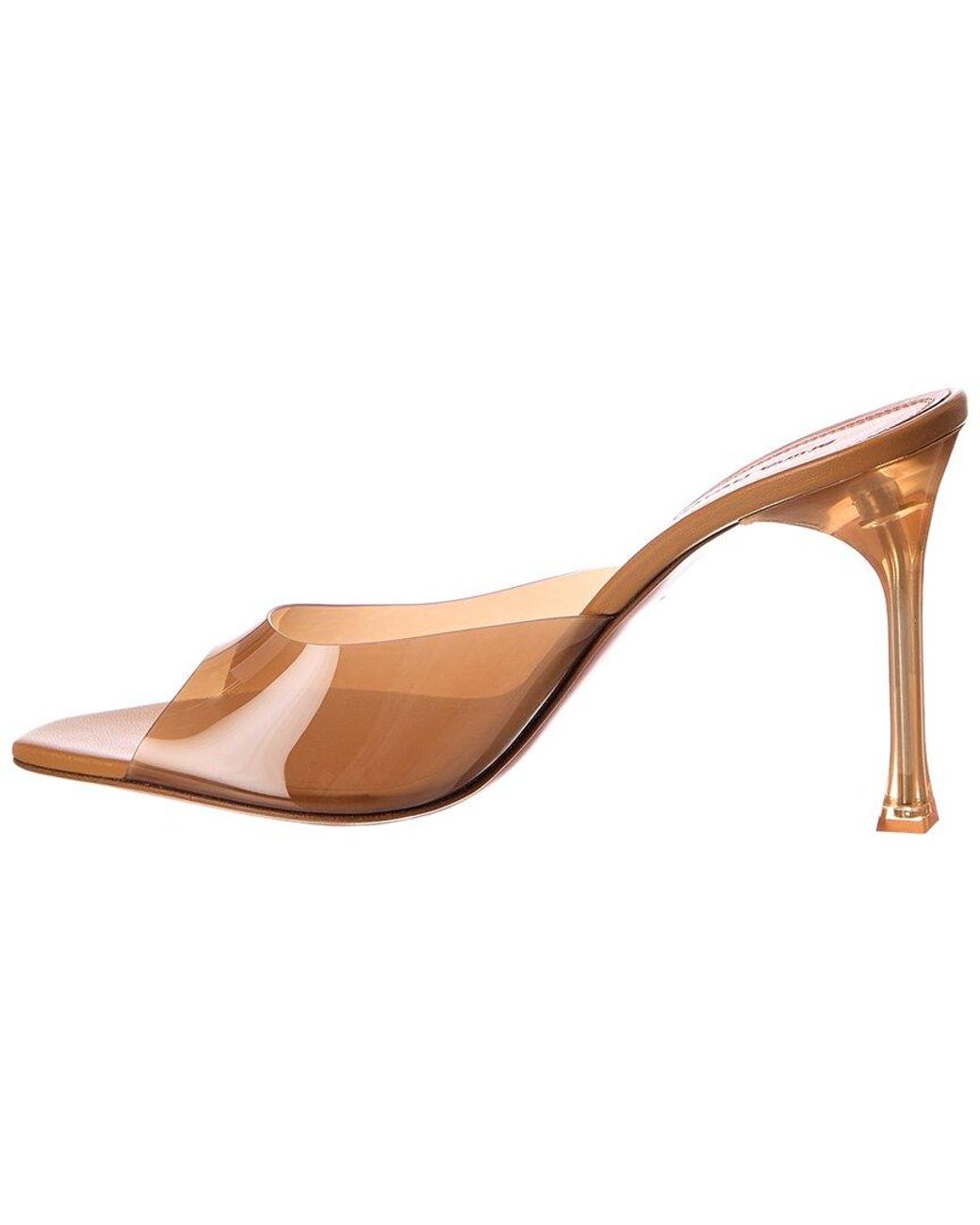 AMINA MUADDI White Alexa Vinyl & Leather Sandal