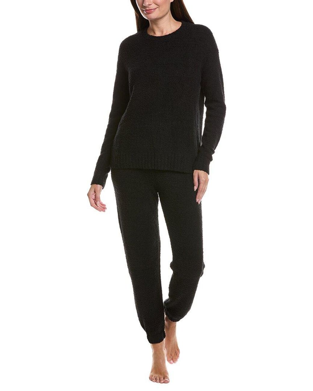 Splendid Black 2Pc Fuzzy Sweater Set