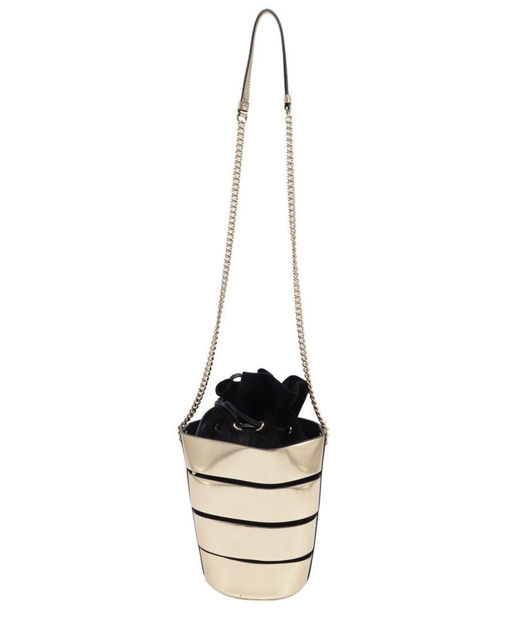 Ferragamo White Caged Bucket Bag (Authentic Pre-Loved)