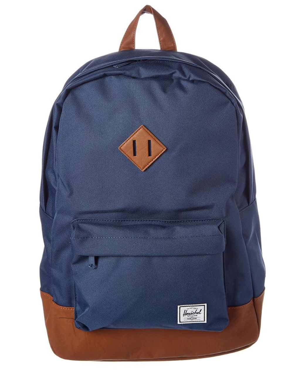 Leather Heritage Backpack in Navy 