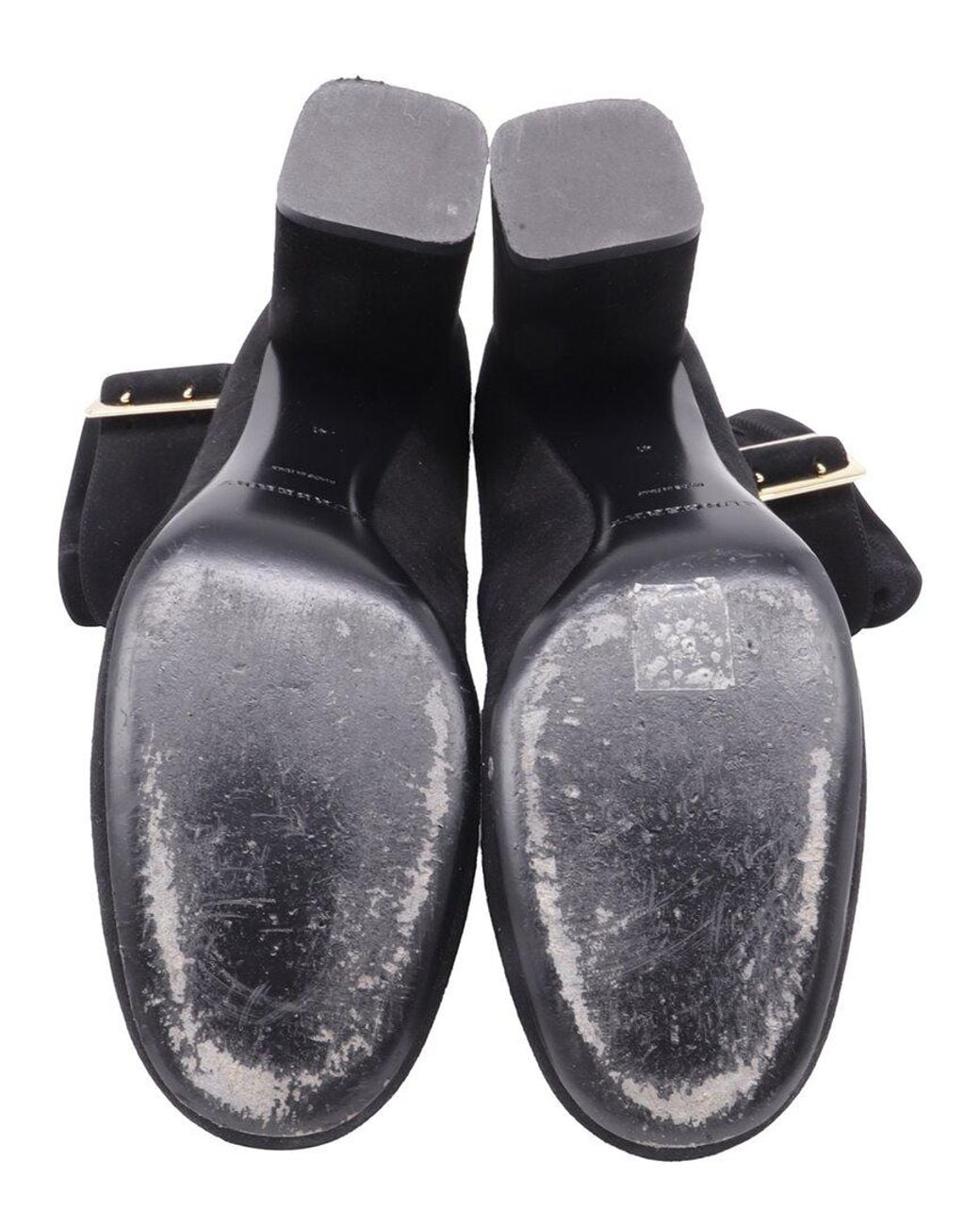 Burberry Black Suede Britannia Buckled Bootie (authentic Pre-loved)