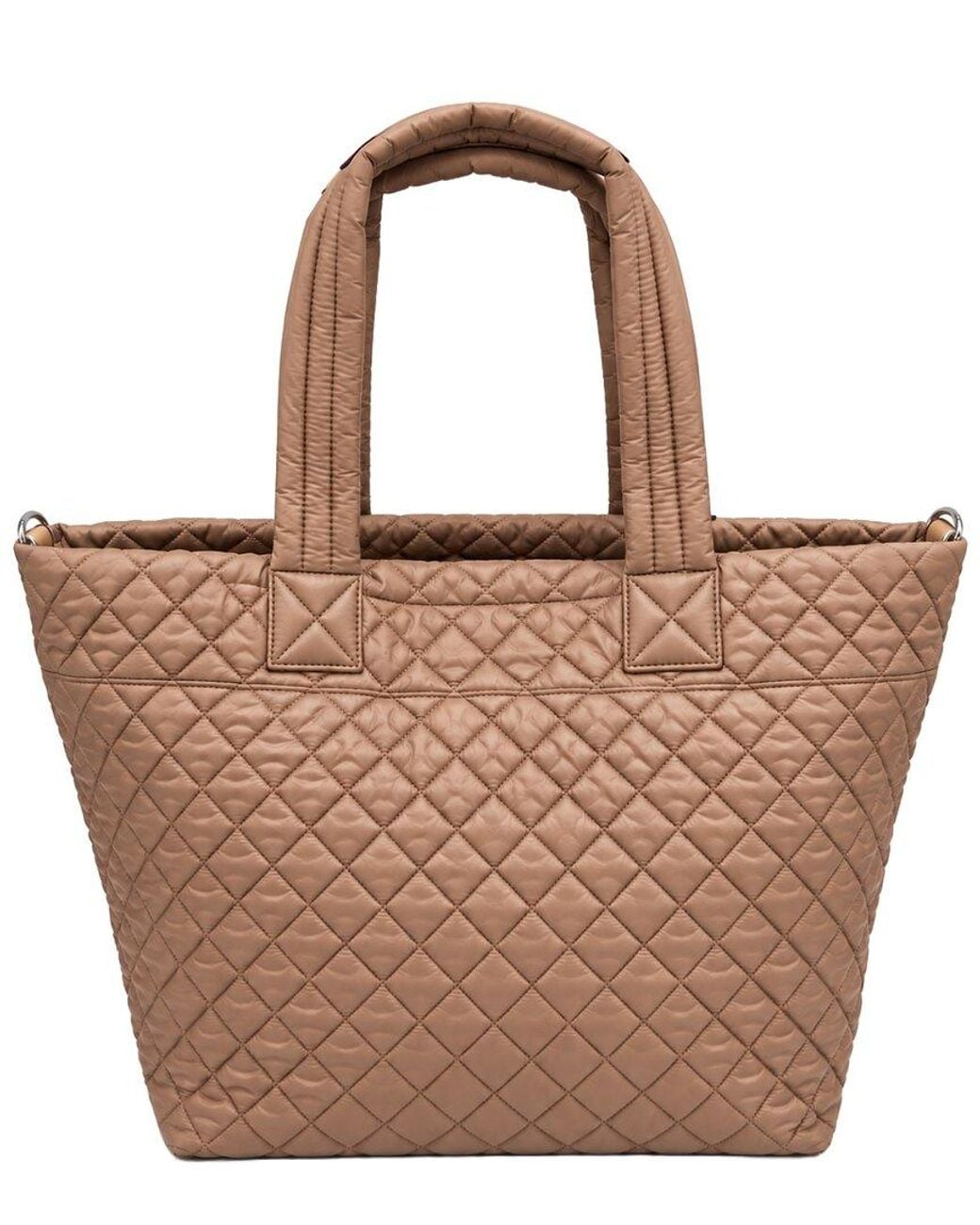 MZ Wallace Brown Medium Metro Nylon & Leather Tote Deluxe