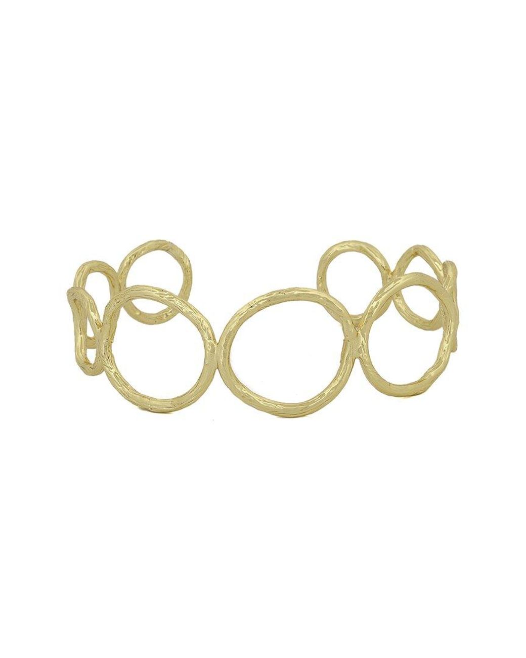 Ebru Jewelry Metallic Cleopatra Plated Cuff Bracelet
