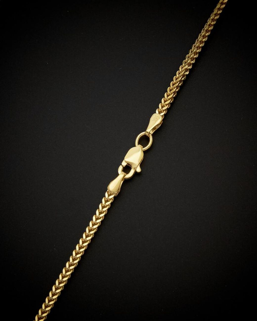 Italian Gold Black 14k Link Necklace
