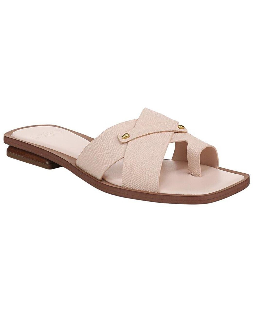 Franco Sarto Pink A-Etta Leather Slide