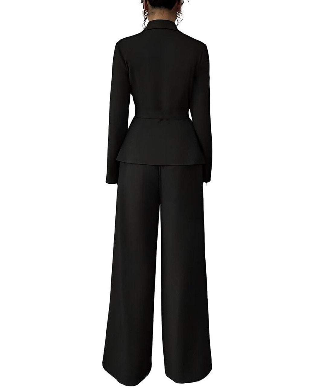 Amanda Royal Black 2Pc Blazer & Pant Set