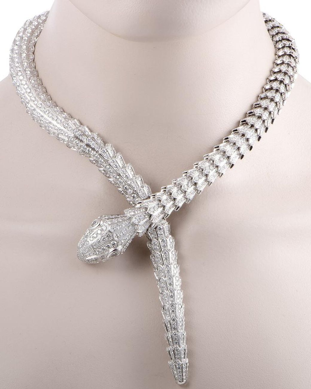 Bvlgari Serpenti Viper 18k Rose Gold and Pave Diamond Necklace