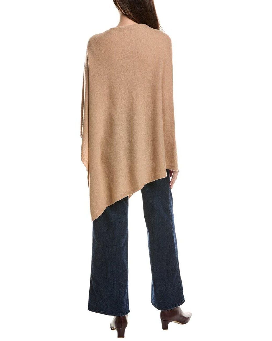 Sofiacashmere Blue Sofiacashmere Button Shoulder Cashmere Wrap