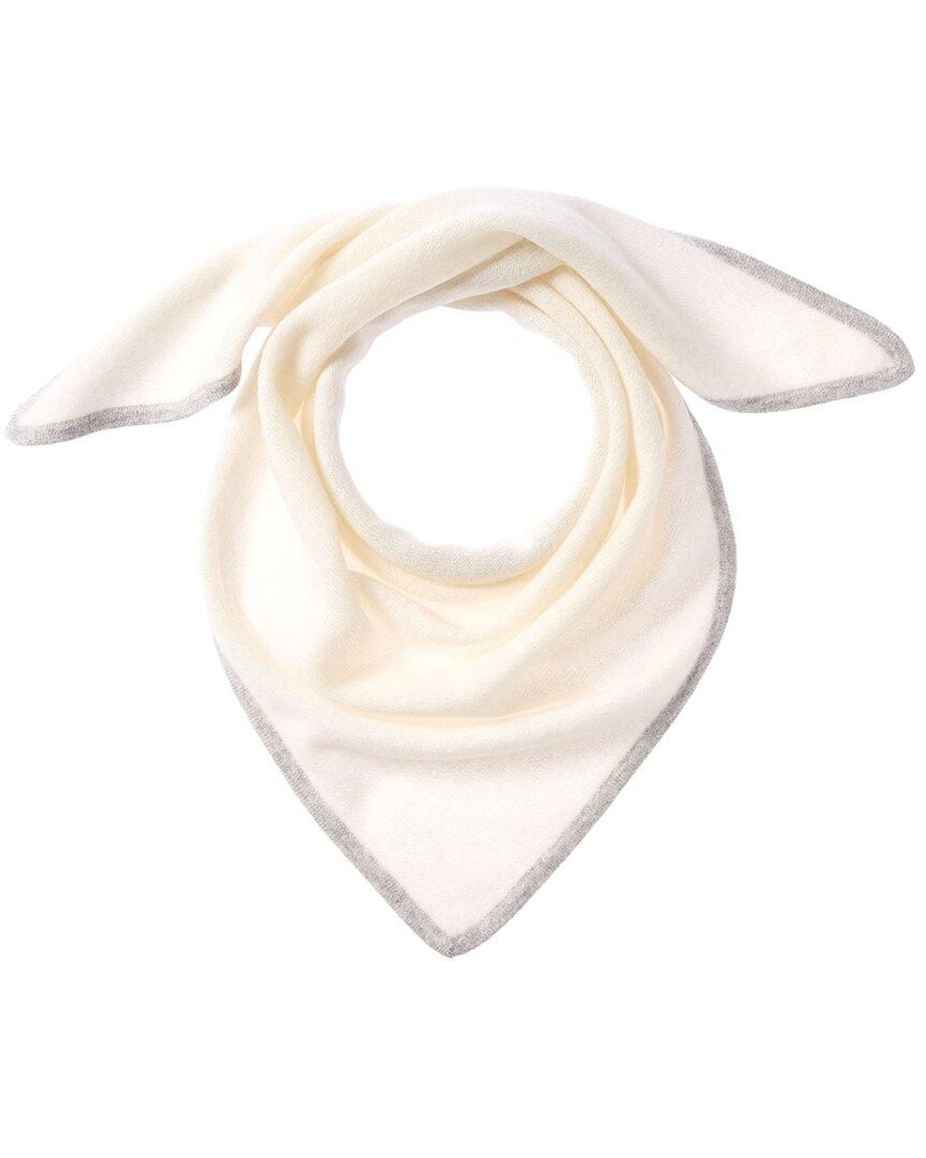 Phenix Natural Knit Triangle Cashmere Scarf