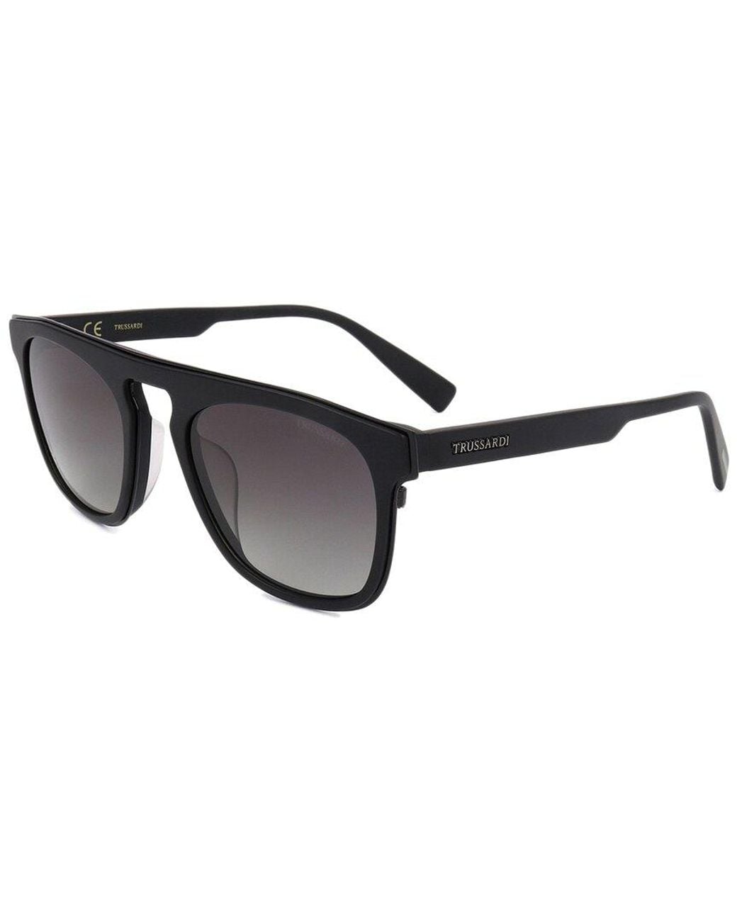 Trussardi Black Str406F 703P 53Mm Sunglasses for men