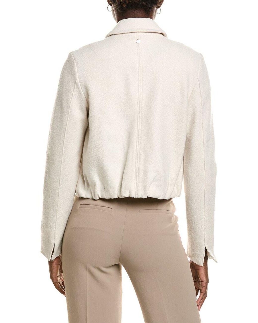 Marc Cain Natural Solid Wool Jacket