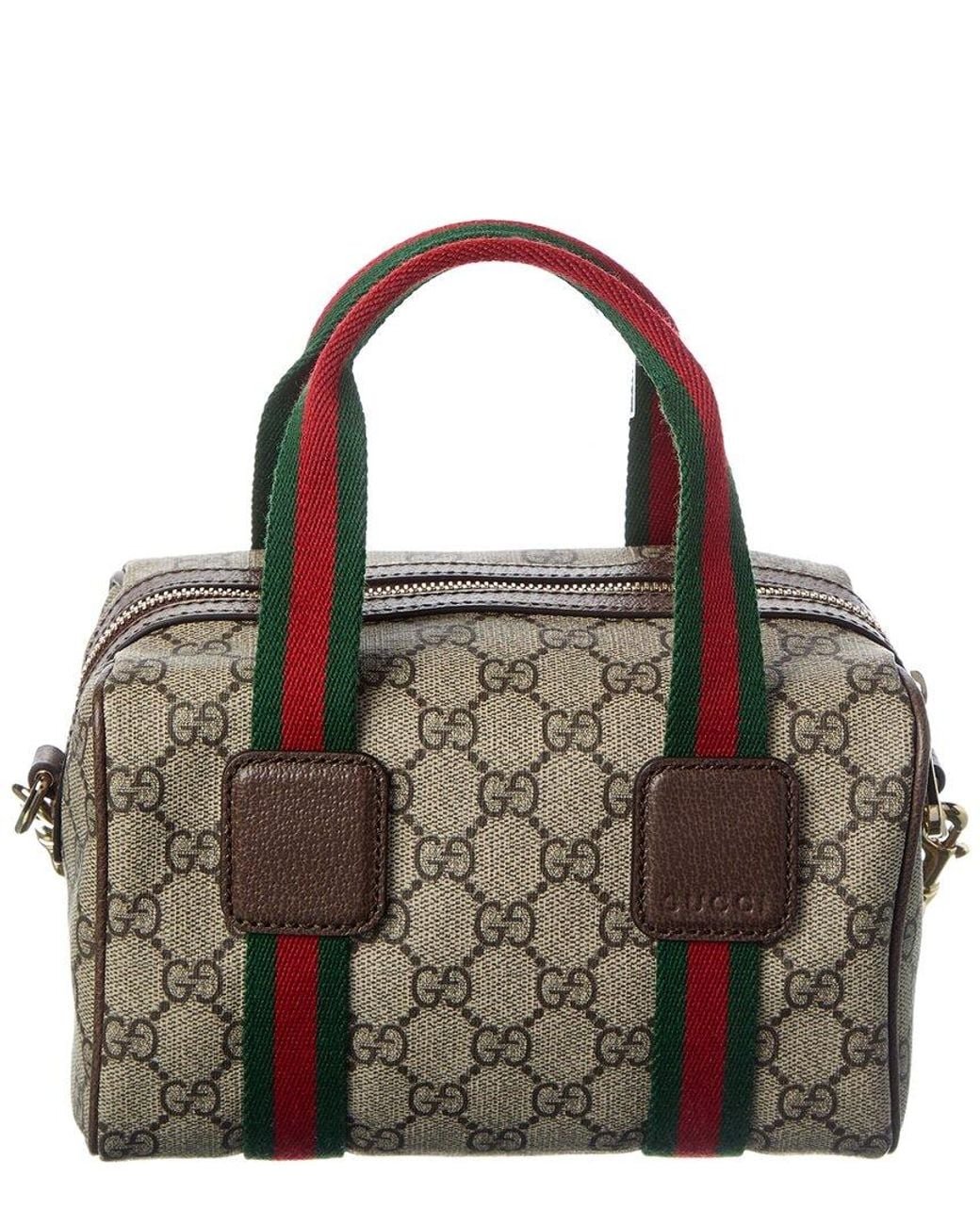Gucci Brown Mini GG Supreme Canvas & Leather Shoulder Bag