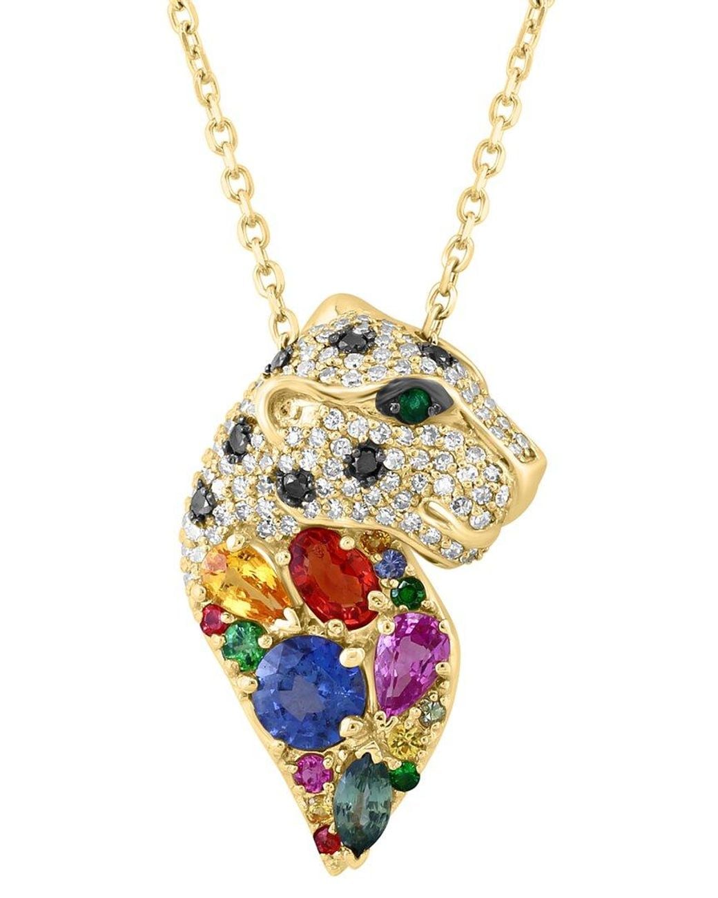 Effy Fine Jewelry Metallic 14K 2.36 Ct. Tw. Diamond & Gemstone Necklace