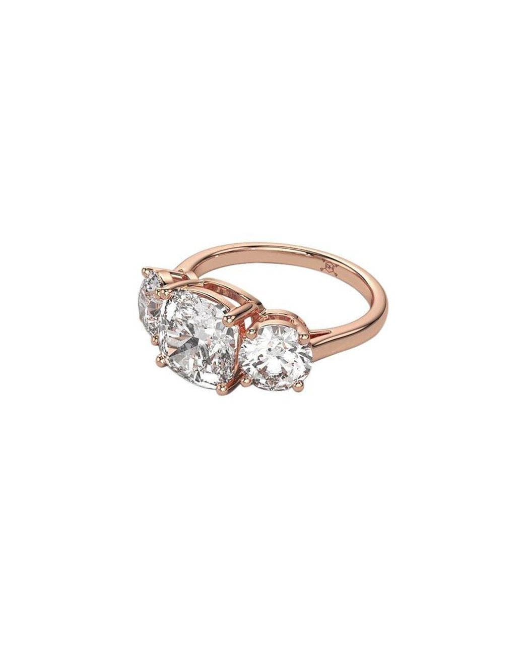 Lab Grown Diamonds White 14K Rose 4.80 Ct. Tw. Lab-Grown Diamond Ring