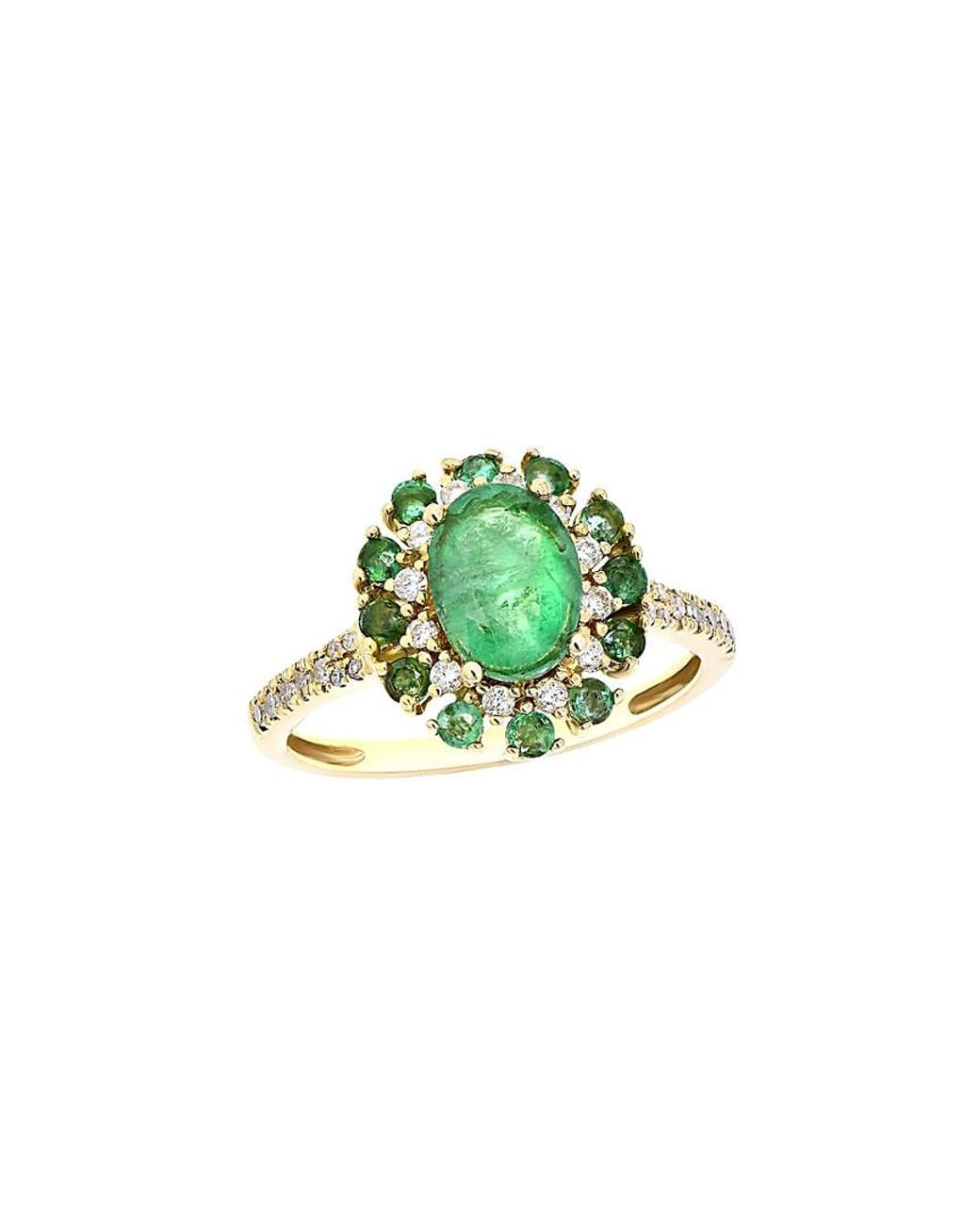 Diana M Green Fine Jewelry 14k 1.17 Ct. Tw. Diamond & Emerald Ring