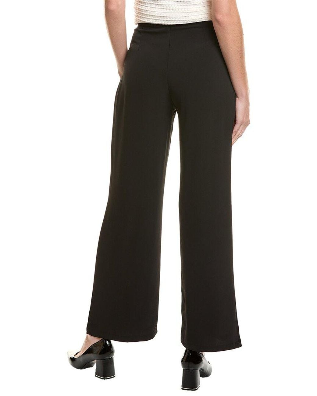 Gracia Black Flowing Waist Pant