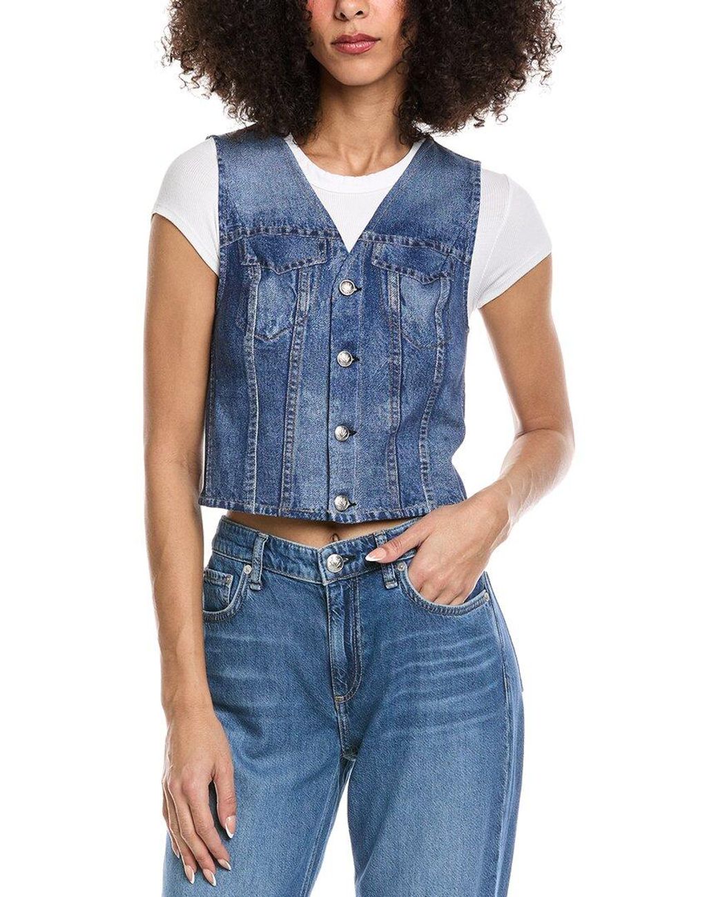 Rag & Bone Blue Miramar Ponte Isabella Vest