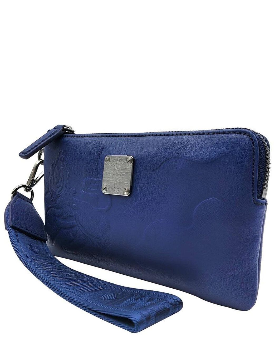 MCM Blue Estate Leather Wallet