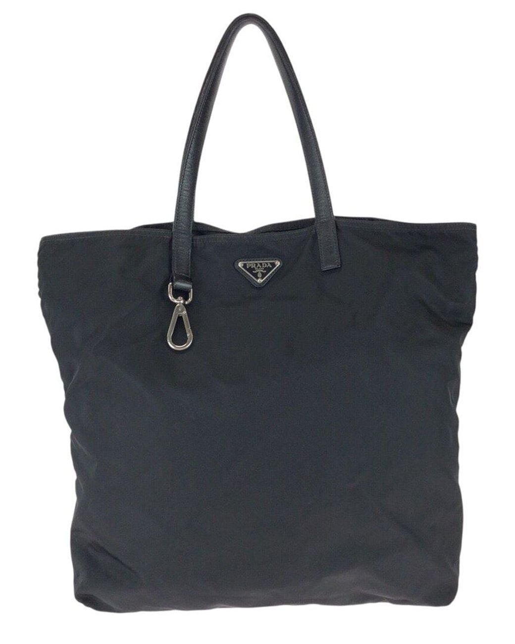 Prada Black Tessuto Nylon Saffiano Tote (Authentic Pre-Loved)