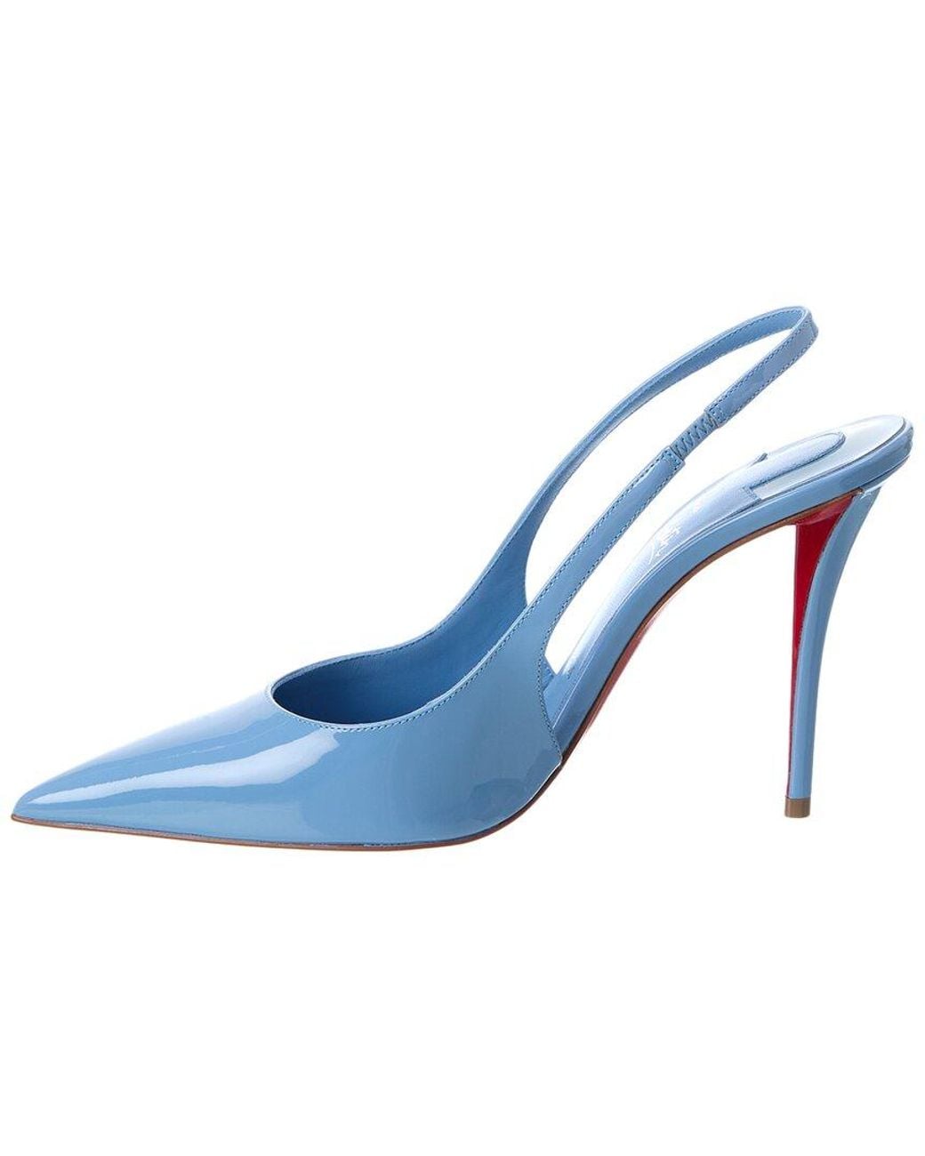 Christian Louboutin Blue Miss Z 100 Patent Slingback Pump