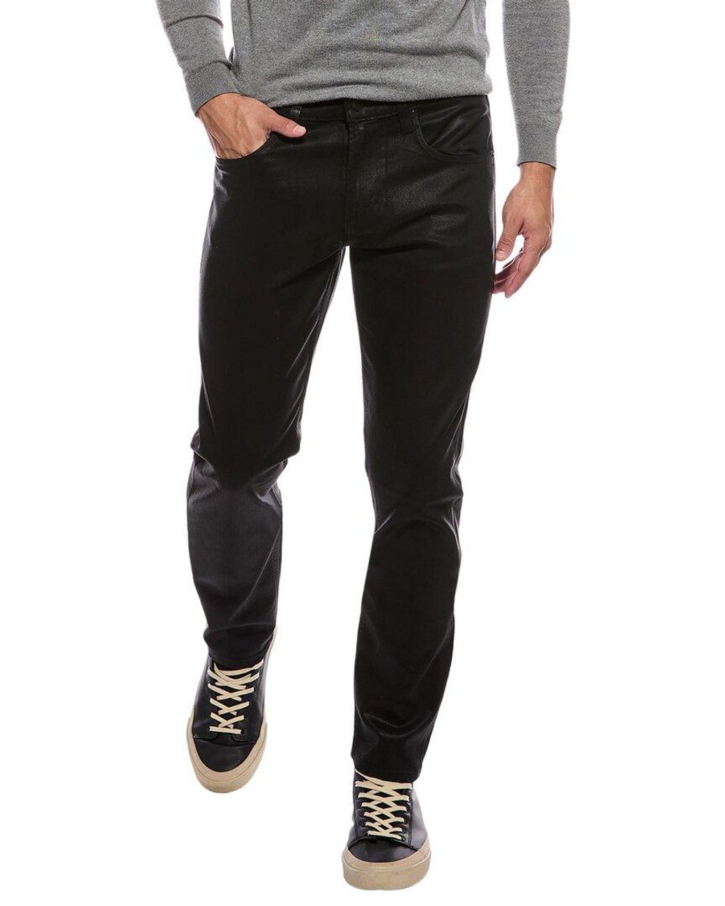 Hudson Black Blake Coated Phantom Slim Straight Pant for men
