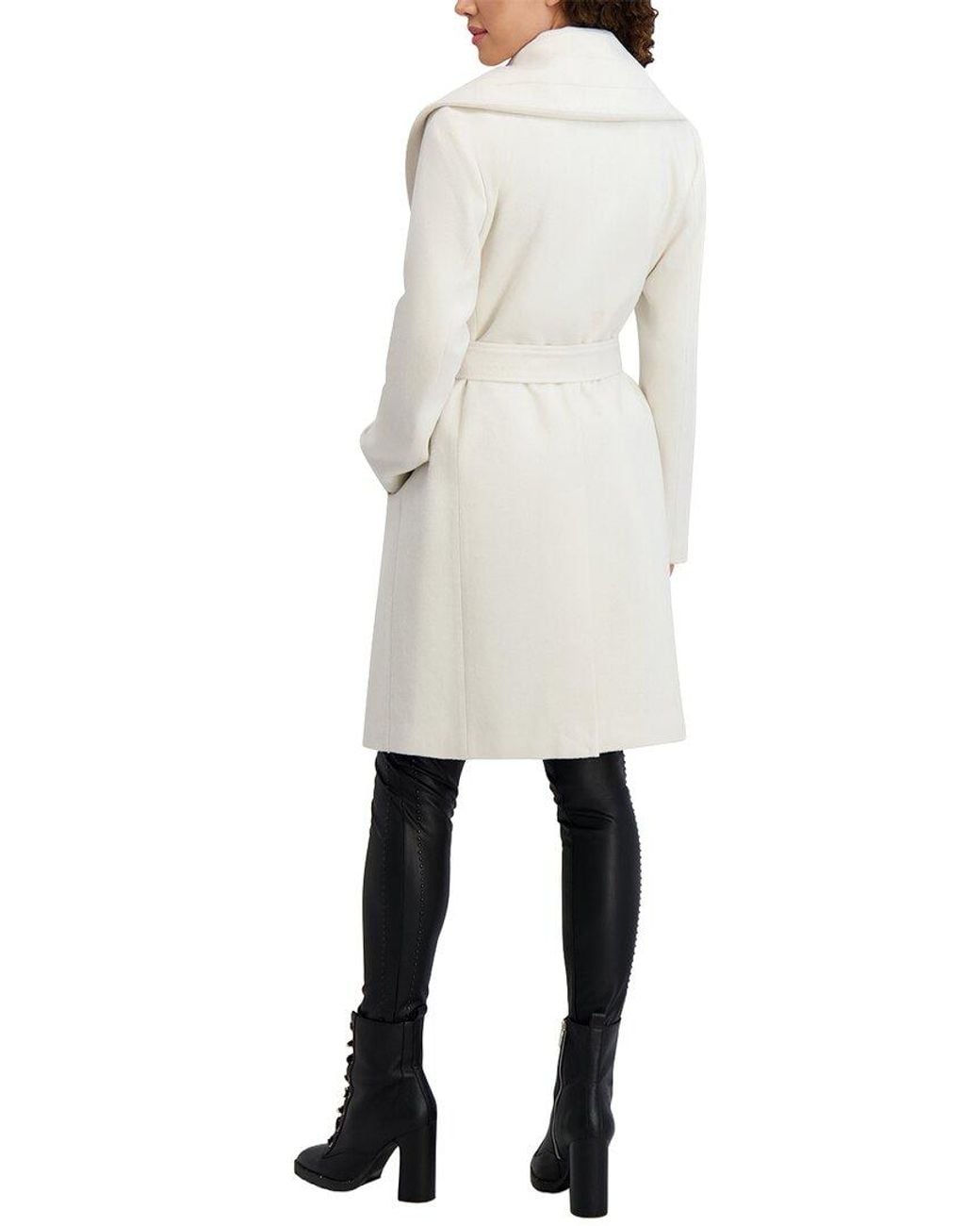 Karl Lagerfeld Natural Wool-Blend Coat
