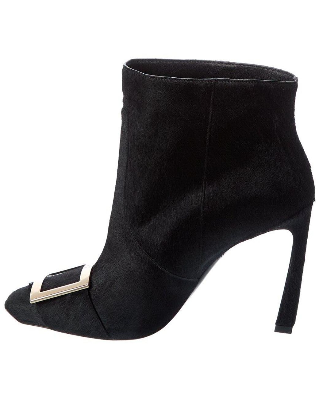 Roger Vivier Black Haircalf Bootie