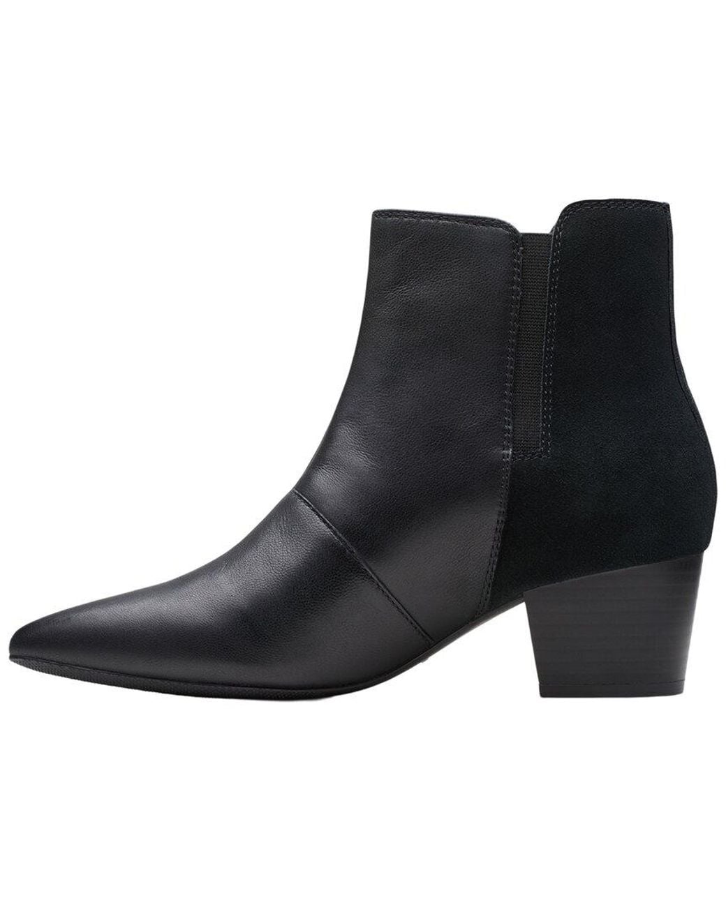 Clarks Black Ellanie Vibe Leather Boot