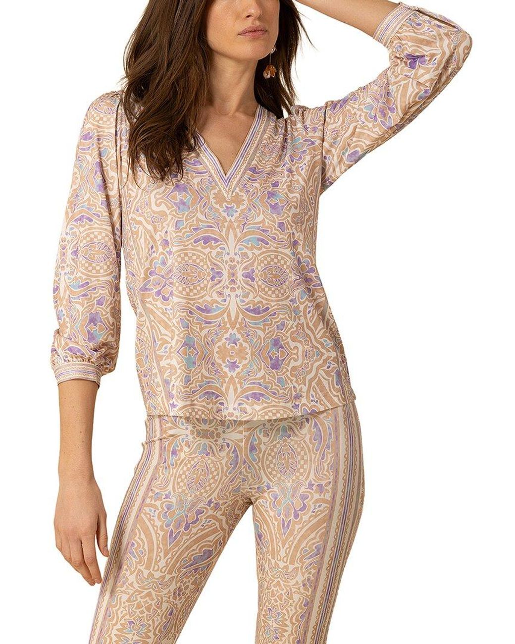 Hale Bob Natural Meredith Blouse