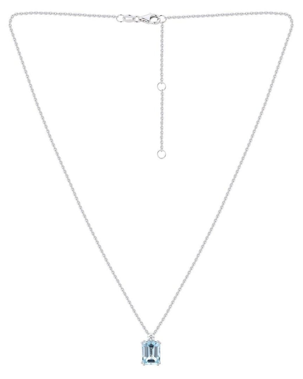 Gregg Ruth Blue 18K 2.35 Ct. Tw. Diamond & Aquamarine Pendant