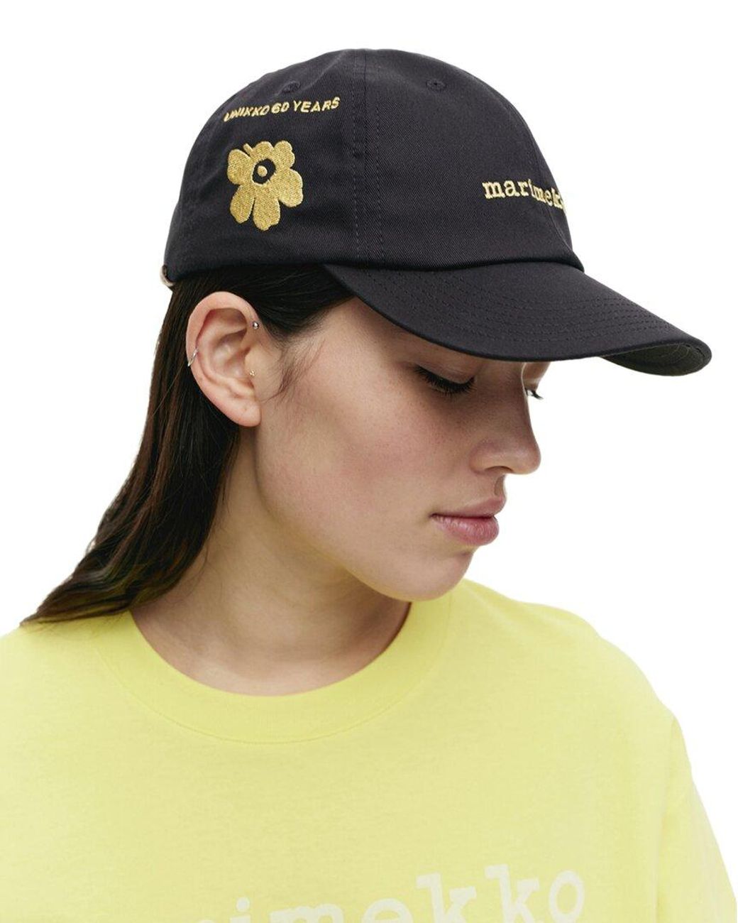 【marimekko】KRASTA UNIKKO TRIBUTE 60th Black Marimekko Krasta I Unikko Tribute Baseball Hat in Black | Lyst