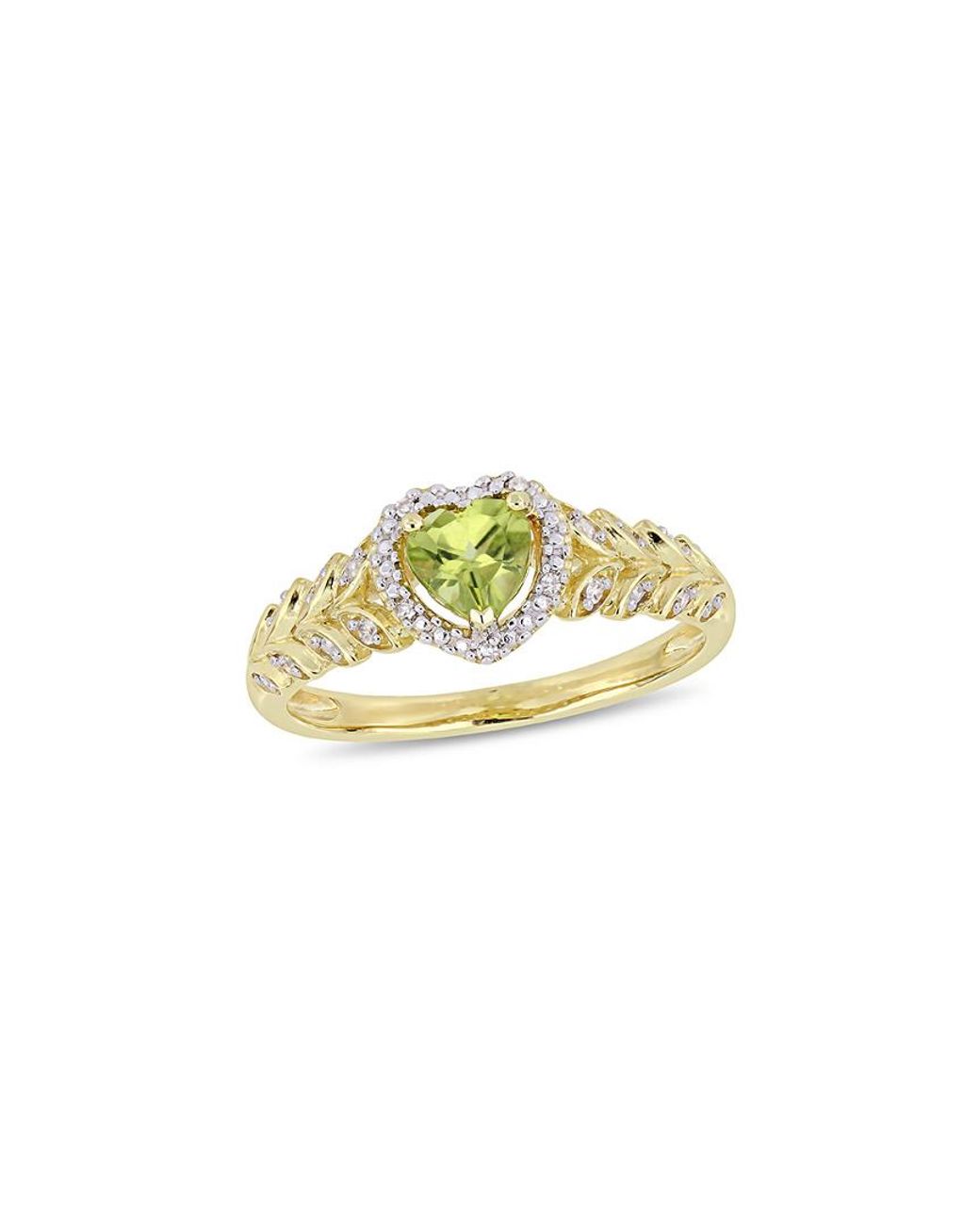 Rina Limor Metallic 10K 0.56 Ct. Tw. Diamond & Peridot Ring