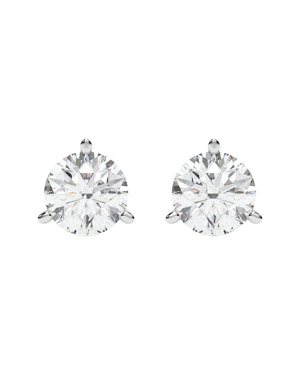 Diamond Select Cuts Metallic 14K 2.00 Ct. Tw. Diamond Earrings