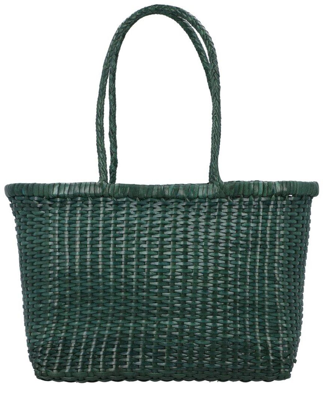 Dragon Diffusion Green B Weave Small Leather Shoulder Bag