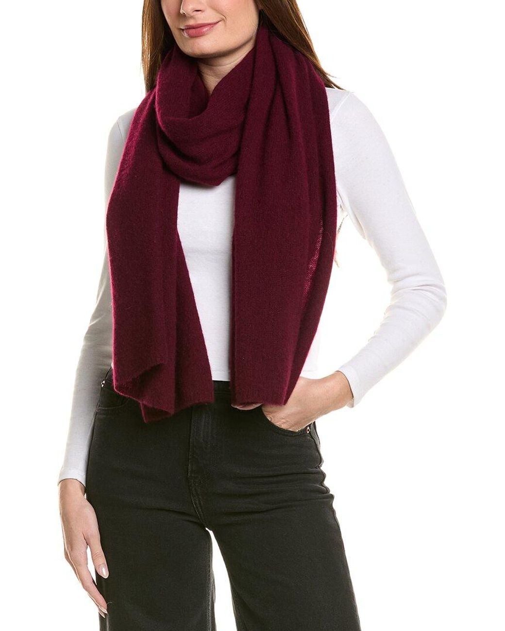 Amicale Cashmere Red Feather Weight Travel Wrap
